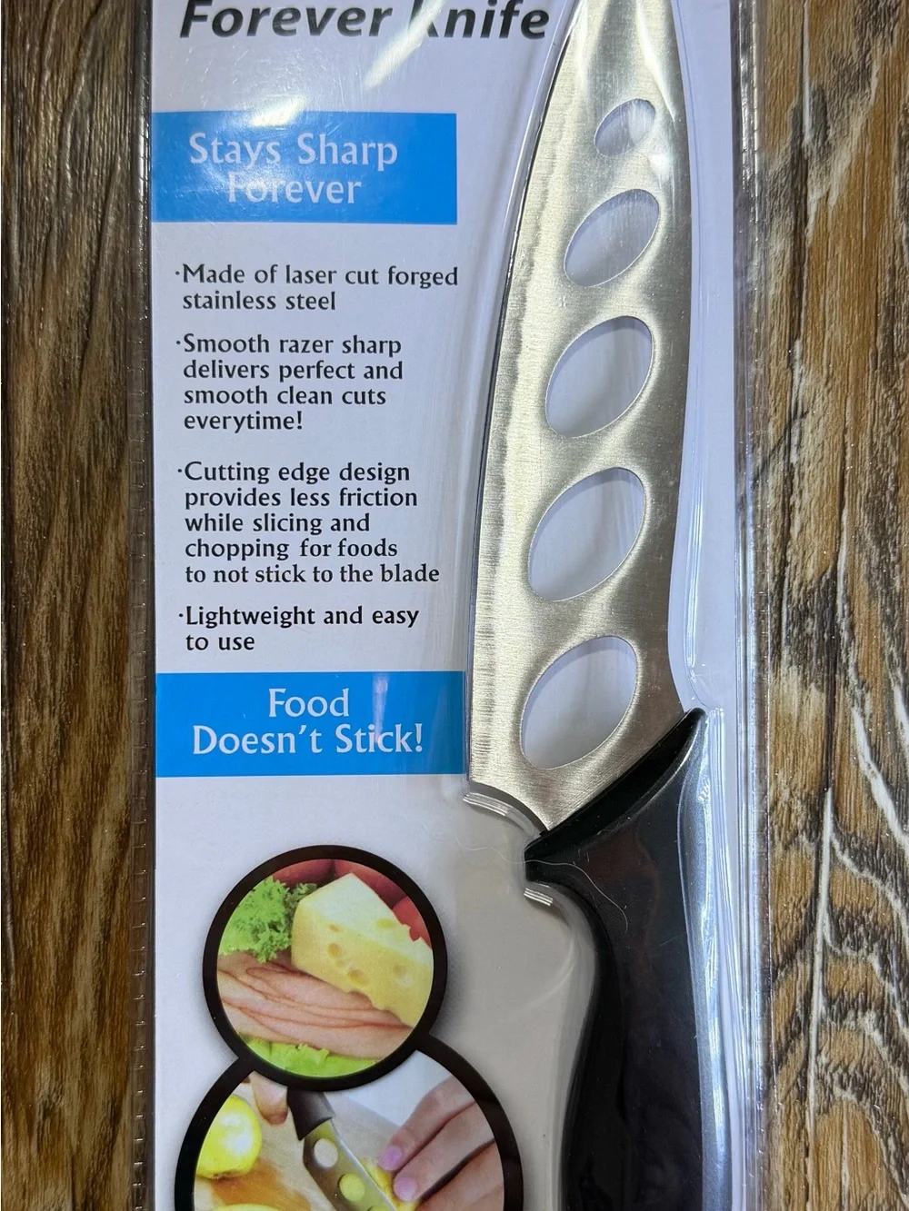 Lot of 5 Sealed Forever Knives - Kitchen Chef Knives - 4 Copper + 1 Sterling